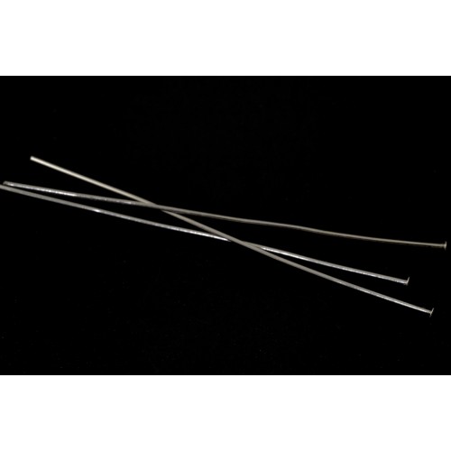HEADPINS, 75MM RHODIUM COLOR (PACK OF 20)